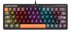Клавиатура игровая механическая Defender Black Raven GK-417 RU,Rainbow,63кн черный
