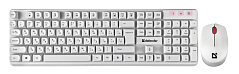 Комплект беспроводной клавиатура+мышь Defender Milan C-992 RU белый