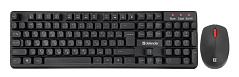 Комплект беспроводной клавиатура+мышь Defender Milan C-992 RU черный