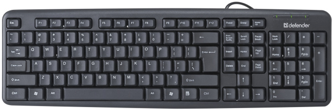 картинка Клавиатура проводная Defender Element HB-520 RU черный USB от интернет-магазина itsklad.kz