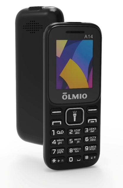 картинка Мобильный телефон Olmio A14 черный от интернет-магазина itsklad.kz