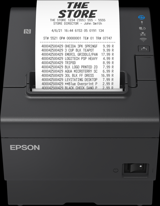 картинка Принтер чековый Epson C31CJ57132 Epson TM-T88VII (132): USB, Ethernet, PoweredUSB, черный от интернет-магазина itsklad.kz