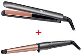 Выпрямитель Remington S8598 черный + Плойка конусная CI83V6 черный