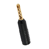 Разъем Банан под обжим Atlas Achromatic Gold Z Plug Crimp, 4мм черный