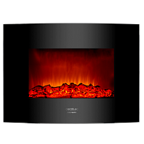 Камин электрический настенный Cecotec ReadyWarm 2200 Curved Flames черный