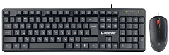 Комплект проводной клавиатура+мышь Defender Line C-511 RU черный