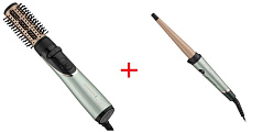 Фен-щетка Remington AS5860 зеленый + Плойка конусная CI5860 зеленый